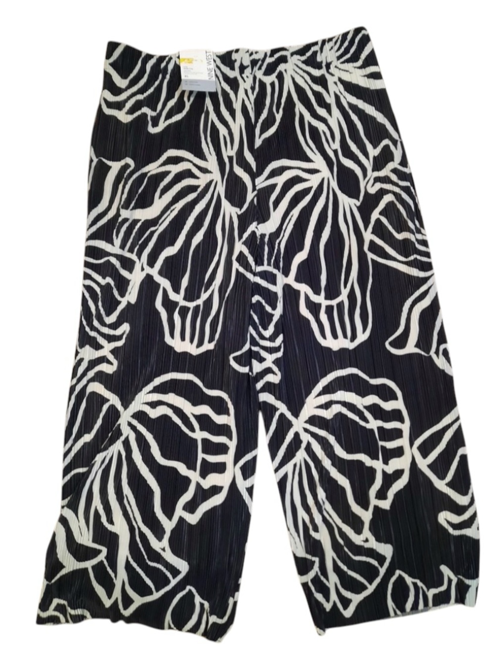 Nine West Black and White Wide-Leg Pants